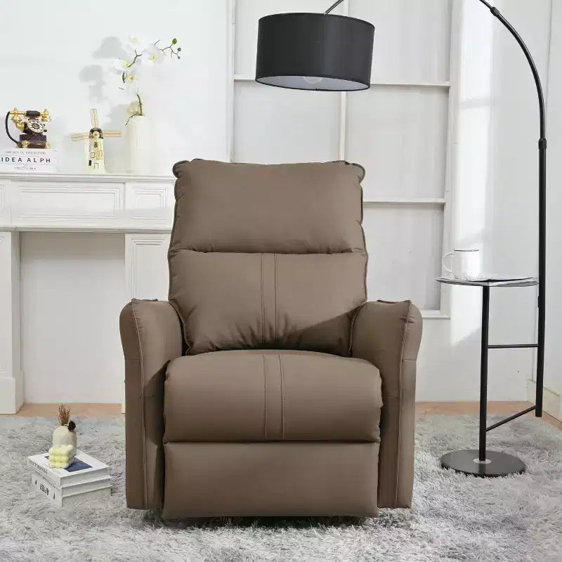 360/270 Degree Swivel Upholstered Rocking Recliner Chair with Side Pockets and USB Ports, Power Swivel Glider