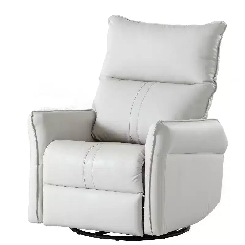360/270 Degree Swivel Upholstered Rocking Recliner Chair with Side Pockets and USB Ports, Power Swivel Glider