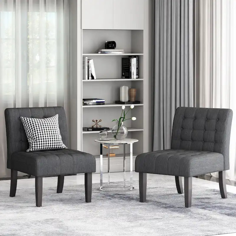 Fauteuil d'appoint capitonné en tissu Lewis par Christopher Knight Home