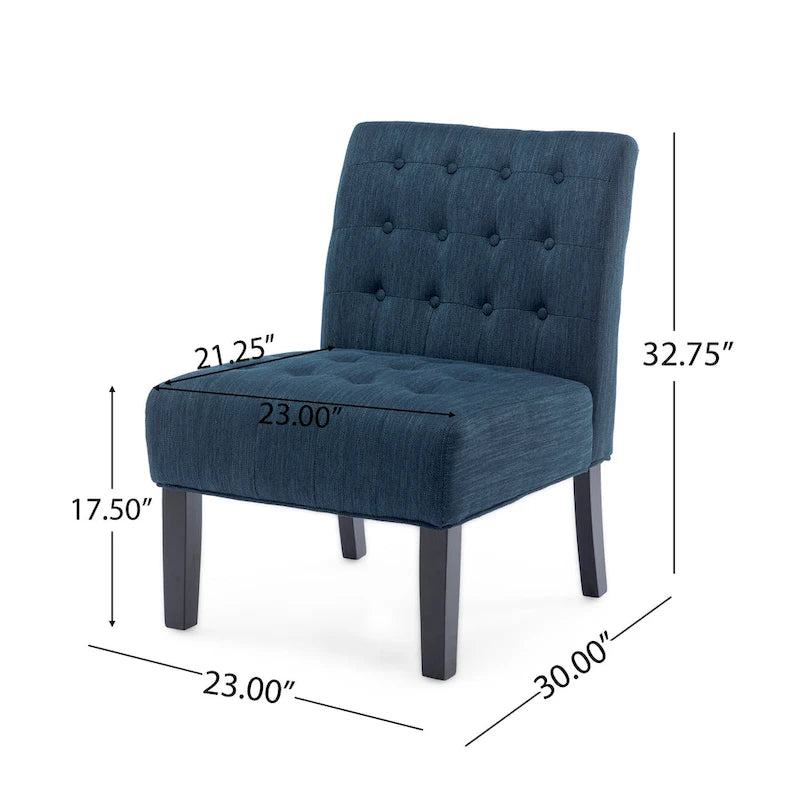 Fauteuil d'appoint capitonné en tissu Lewis par Christopher Knight Home