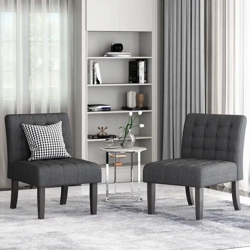 Fauteuil d'appoint capitonné en tissu Lewis par Christopher Knight Home