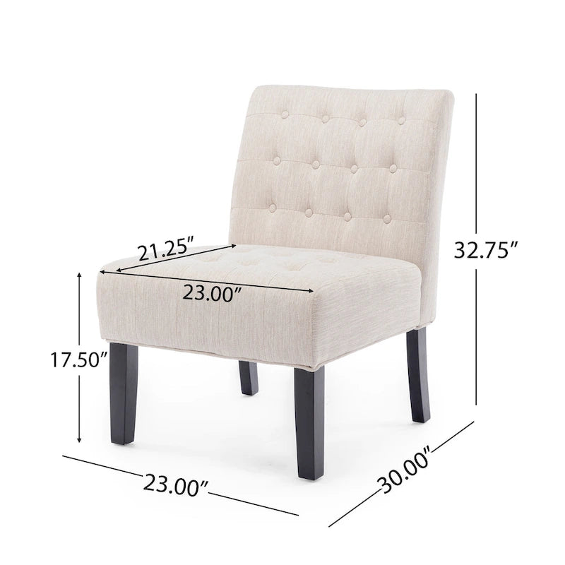 Fauteuil d'appoint capitonné en tissu Lewis par Christopher Knight Home