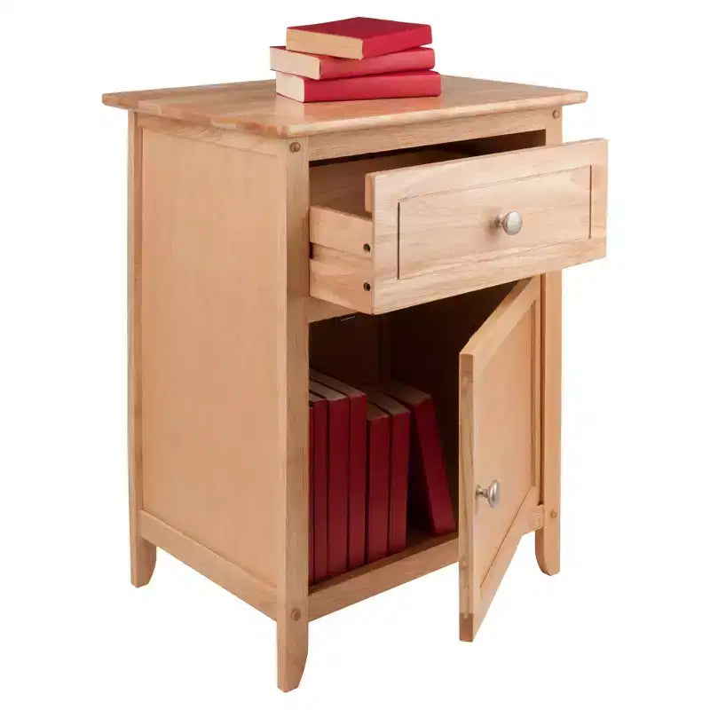 Nightstand with Drawer and Cabinet Door