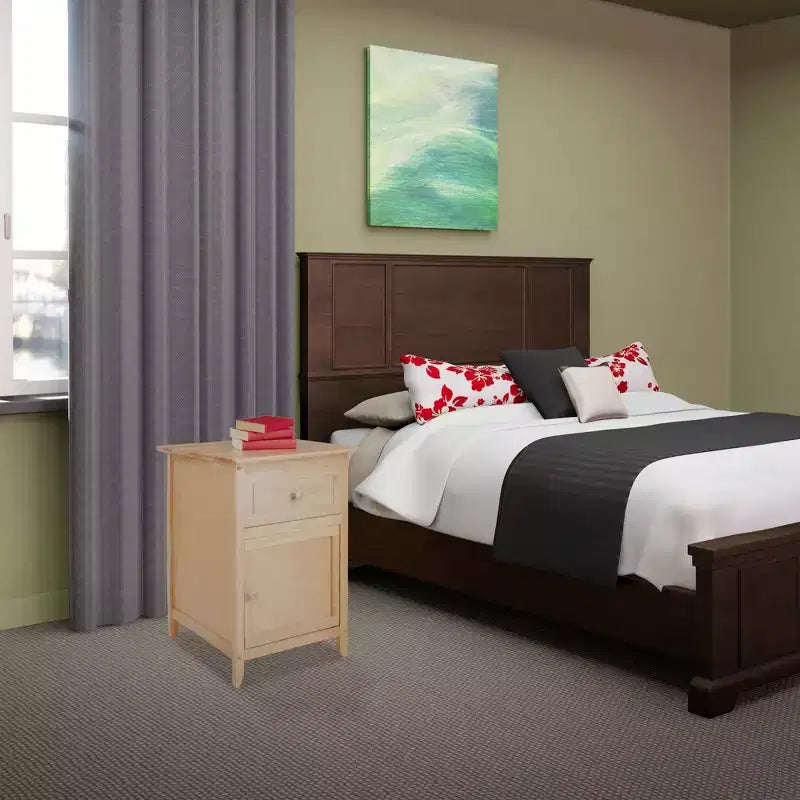 Nightstand with Drawer and Cabinet Door