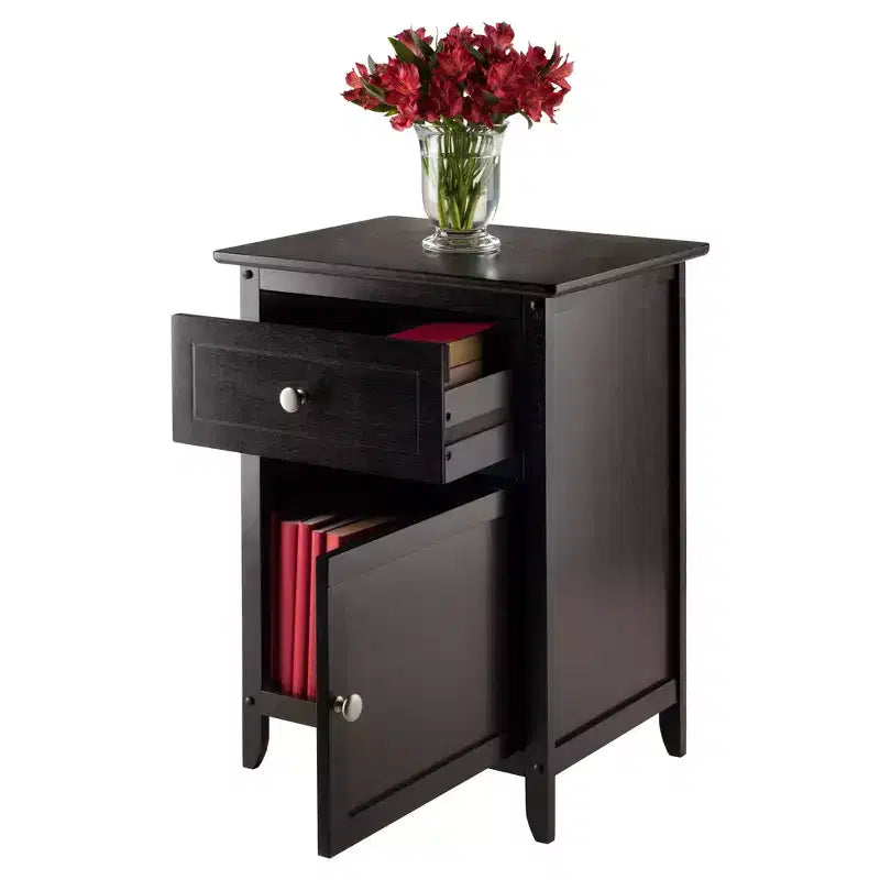 Nightstand with Drawer and Cabinet Door