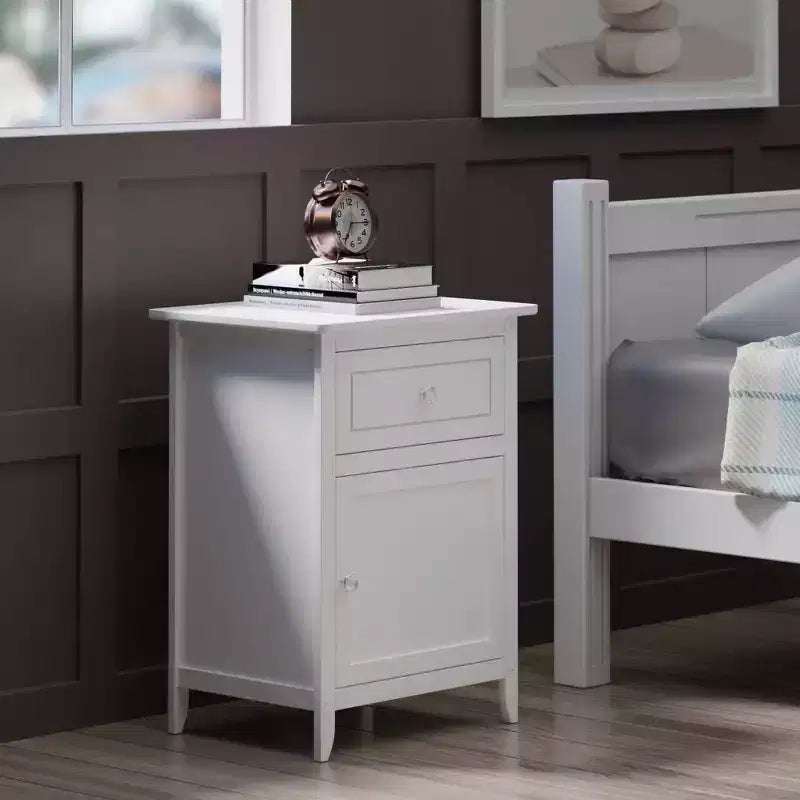 Nightstand with Drawer and Cabinet Door