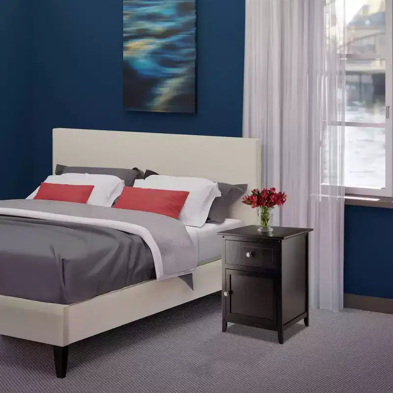 Nightstand with Drawer and Cabinet Door