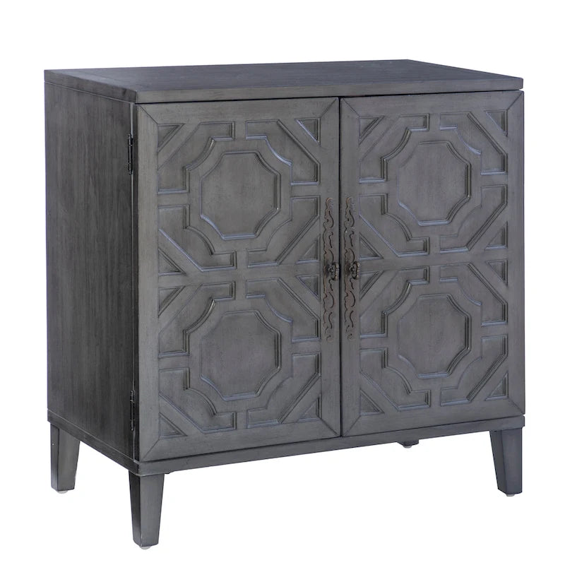 Commode d'appoint 2 portes en bois massif Chanters