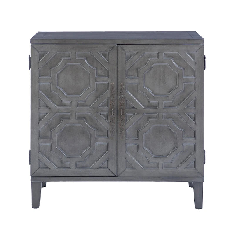 Commode d'appoint 2 portes en bois massif Chanters