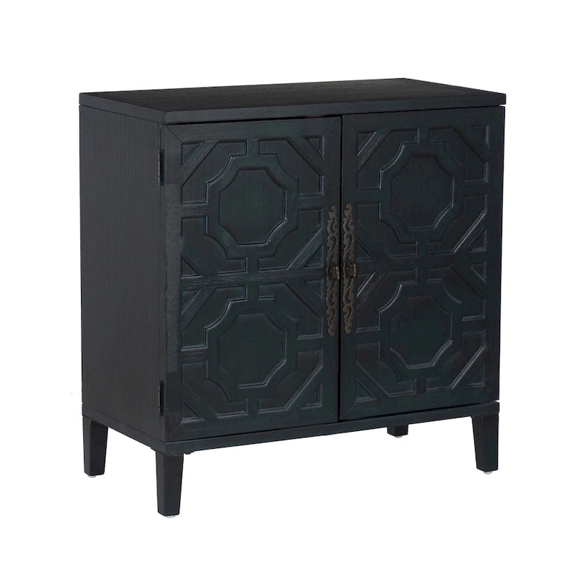 Commode d'appoint 2 portes en bois massif Chanters