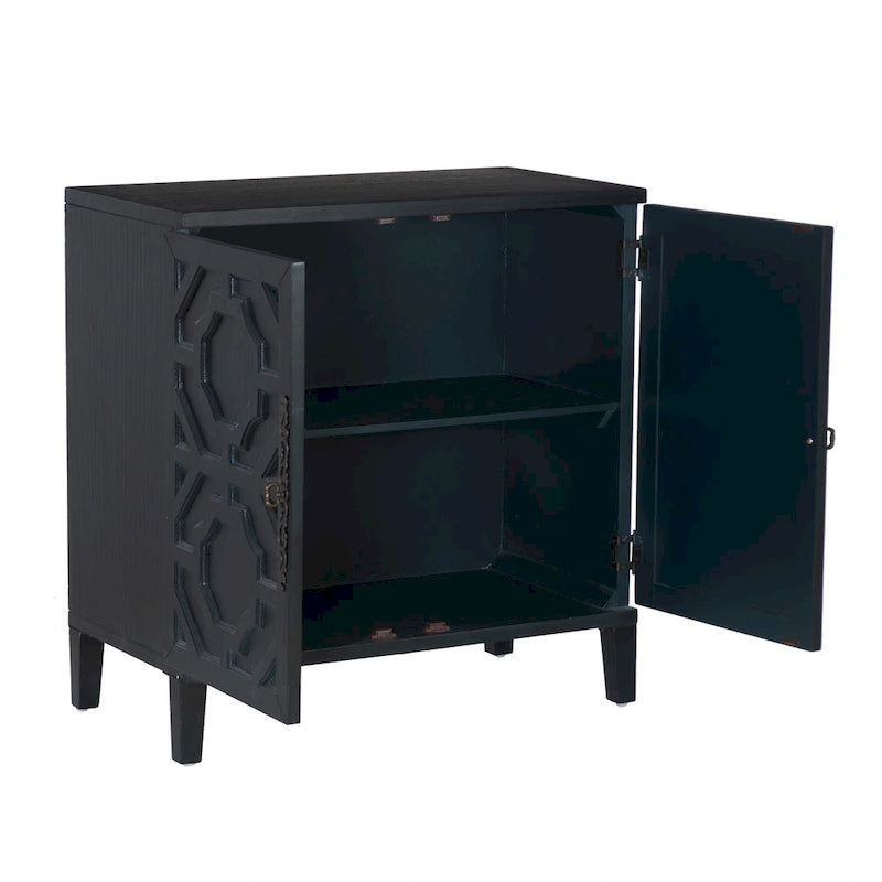 Commode d'appoint 2 portes en bois massif Chanters