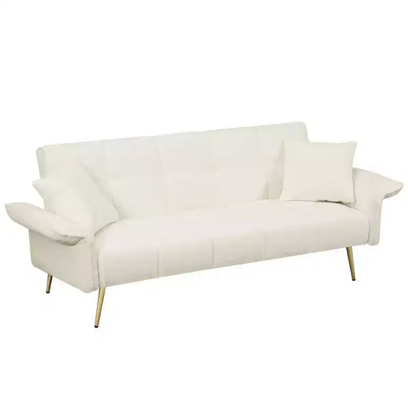 Canapé-lit convertible WhizMax, futon convertible rembourré en velours, canapé-lit pliant, lit de repos pour salon et chambre