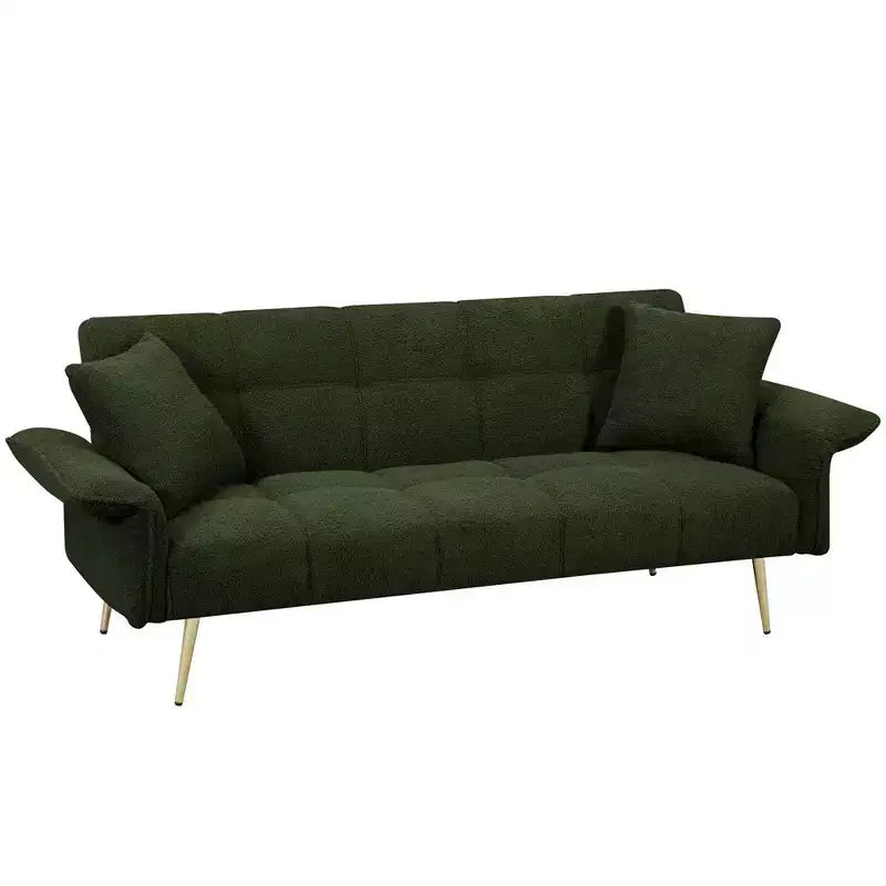 Canapé-lit convertible WhizMax, futon convertible rembourré en velours, canapé-lit pliant, lit de repos pour salon et chambre