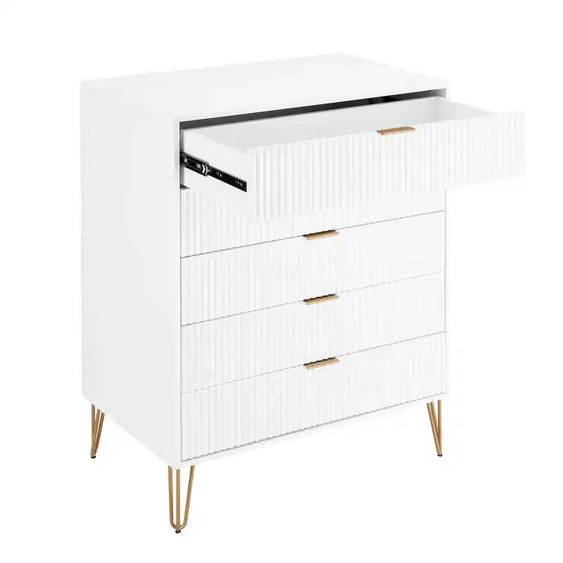 Ensemble de commodes Manhattan Comfort Dumbo 2 pièces moderne avec 5 tiroirs et 3 tiroirs