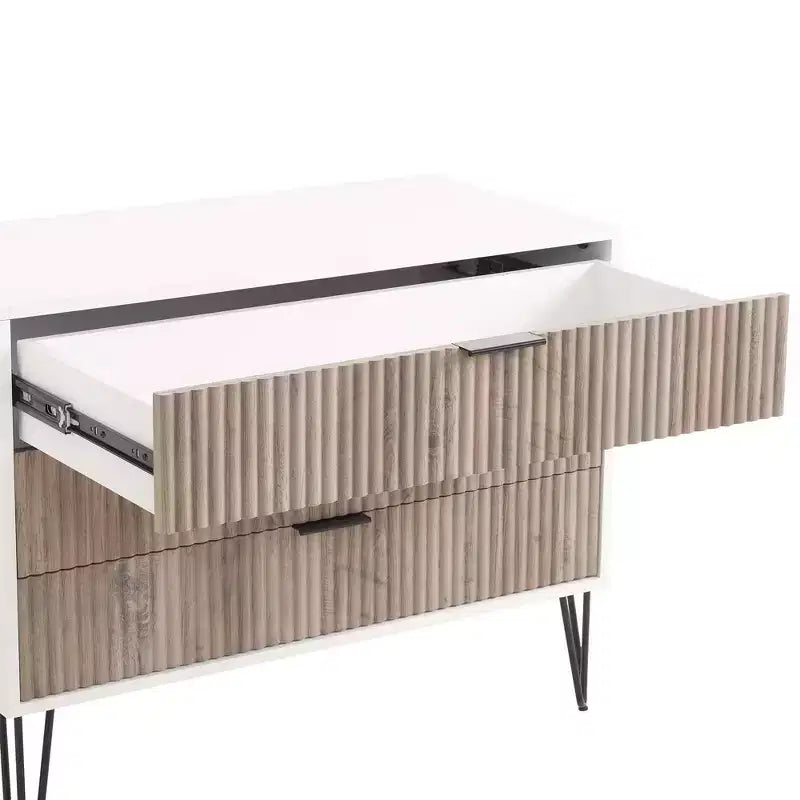 Ensemble de commodes Manhattan Comfort Dumbo 2 pièces moderne avec 5 tiroirs et 3 tiroirs