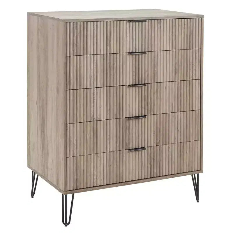 Ensemble de commodes Manhattan Comfort Dumbo 2 pièces moderne avec 5 tiroirs et 3 tiroirs