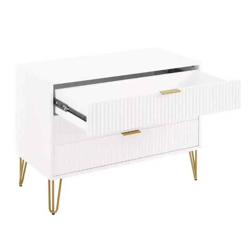 Ensemble de commodes Manhattan Comfort Dumbo 2 pièces moderne avec 5 tiroirs et 3 tiroirs