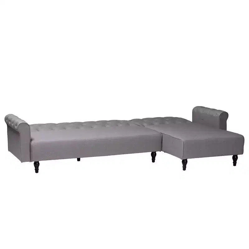 Canapé-lit convertible Chesterfield en tissu Baxton Studio