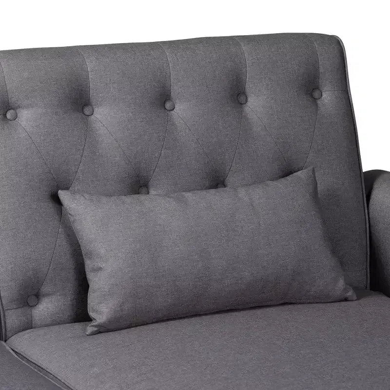 Canapé-lit convertible Chesterfield en tissu Baxton Studio