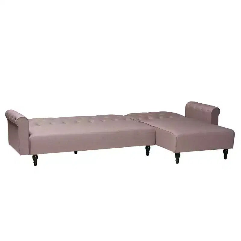 Canapé-lit convertible Chesterfield en tissu Baxton Studio