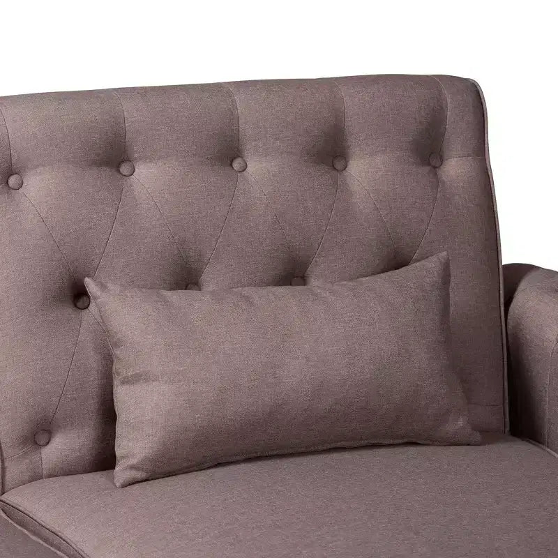 Canapé-lit convertible Chesterfield en tissu Baxton Studio