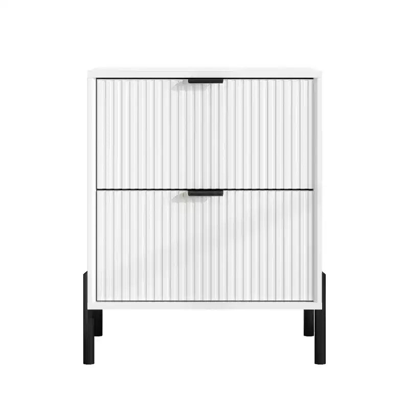 Ensemble de commode de chambre à coucher Festivo 4 pièces « Modern Elegance », une commode à 6 tiroirs et 2 tables de chevet à 2 tiroirs