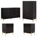 Festivo 4pc Modern Elegance Bedremm Chest and 6 Drawer Dresser and 2 Drawer Nightstands Set